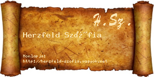 Herzfeld Szófia névjegykártya
